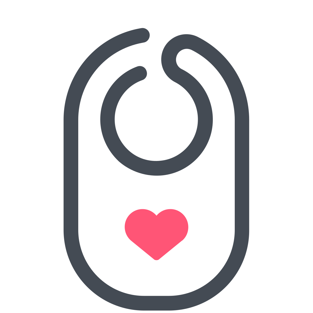 pastel color style bib icon