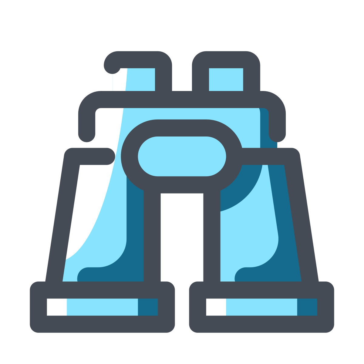 pastel color style binoculars icon