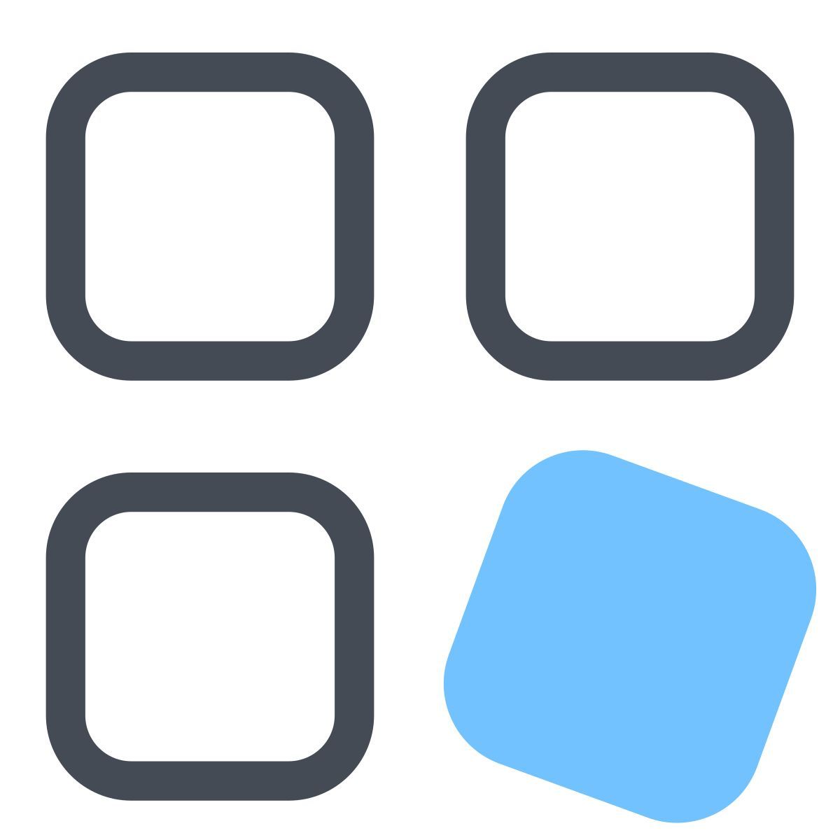 pastel color style blockchain technology icon