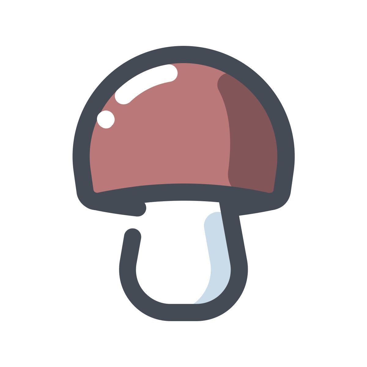 pastel color style boletus mashroom icon