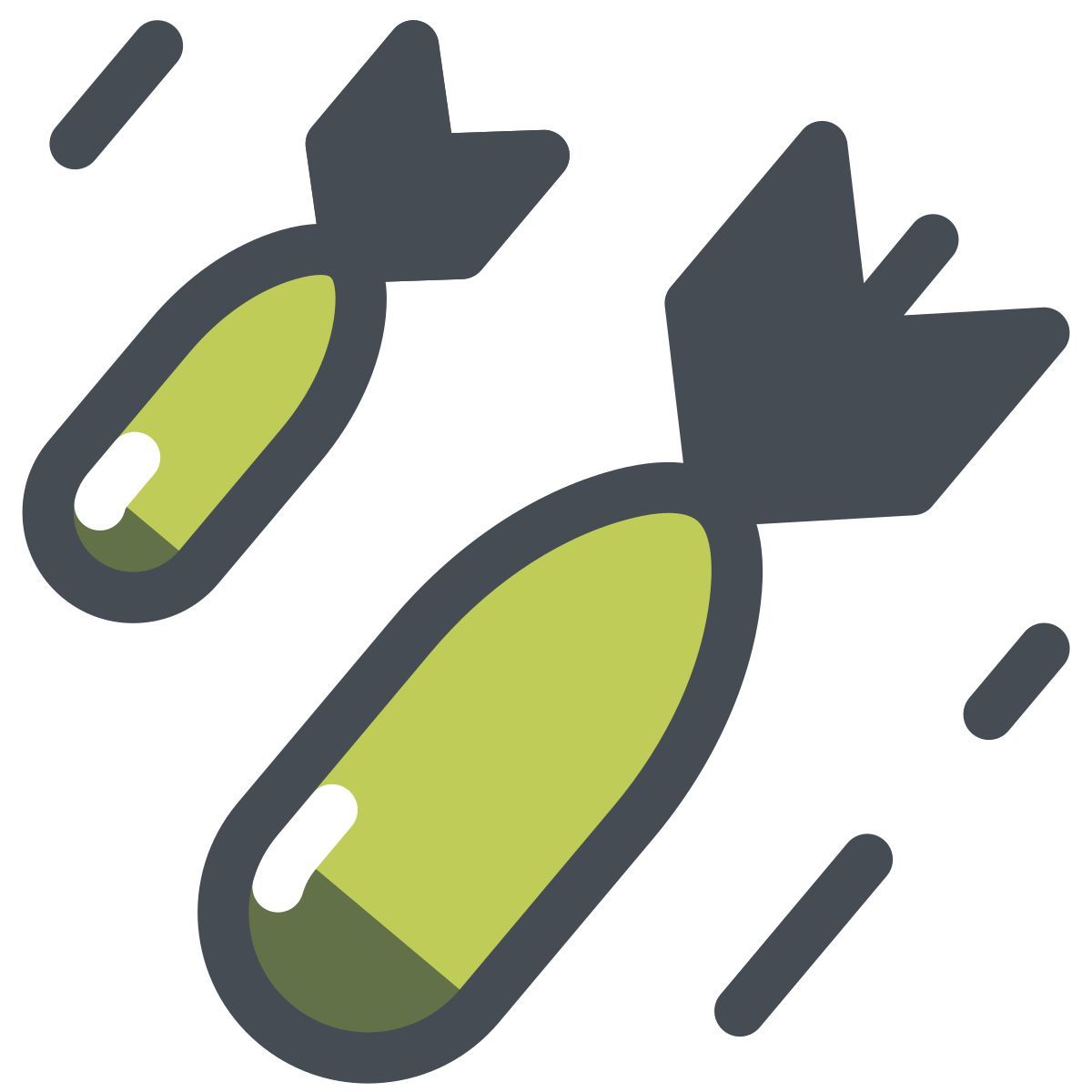 pastel color style atomic bomb icon