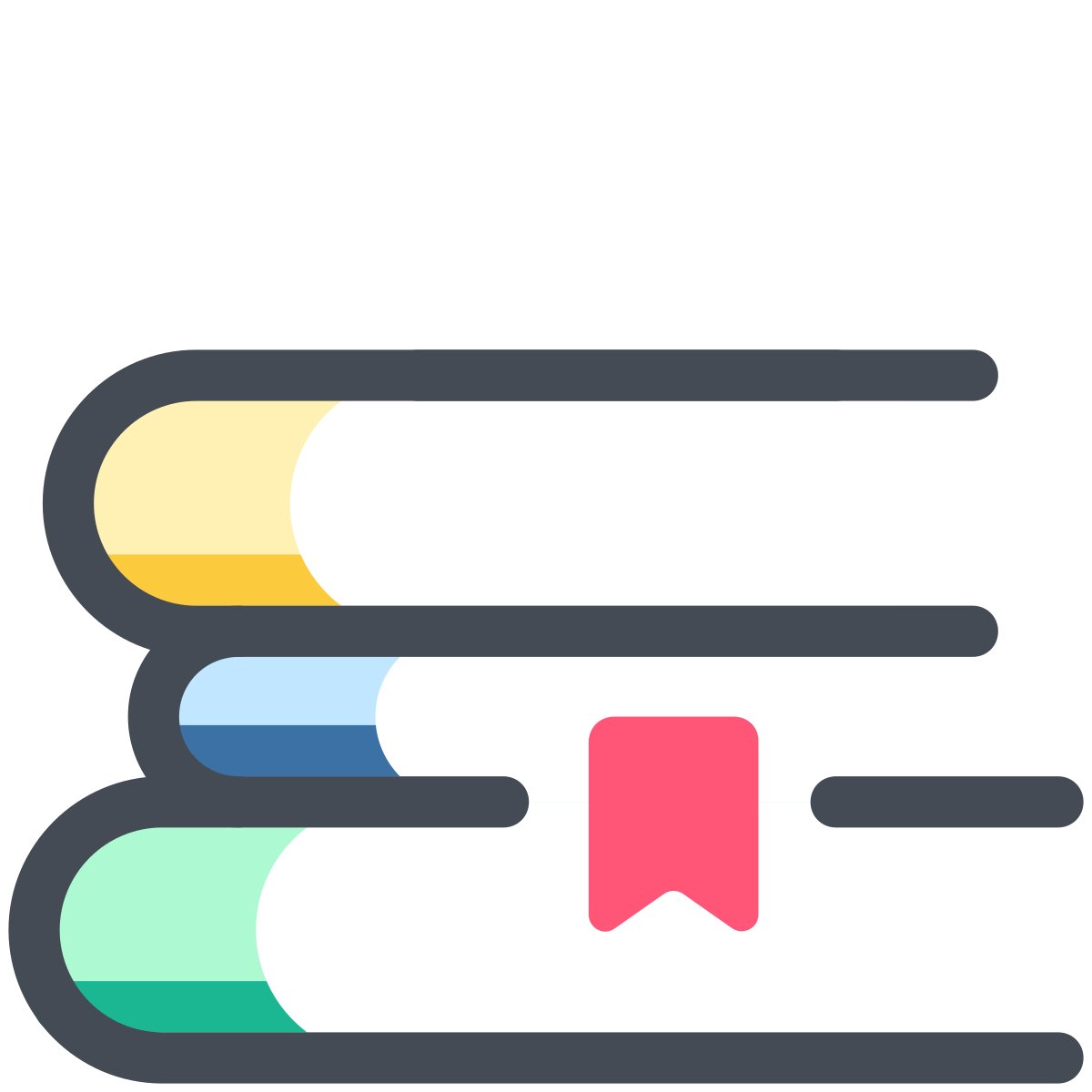 pastel color style book stack icon
