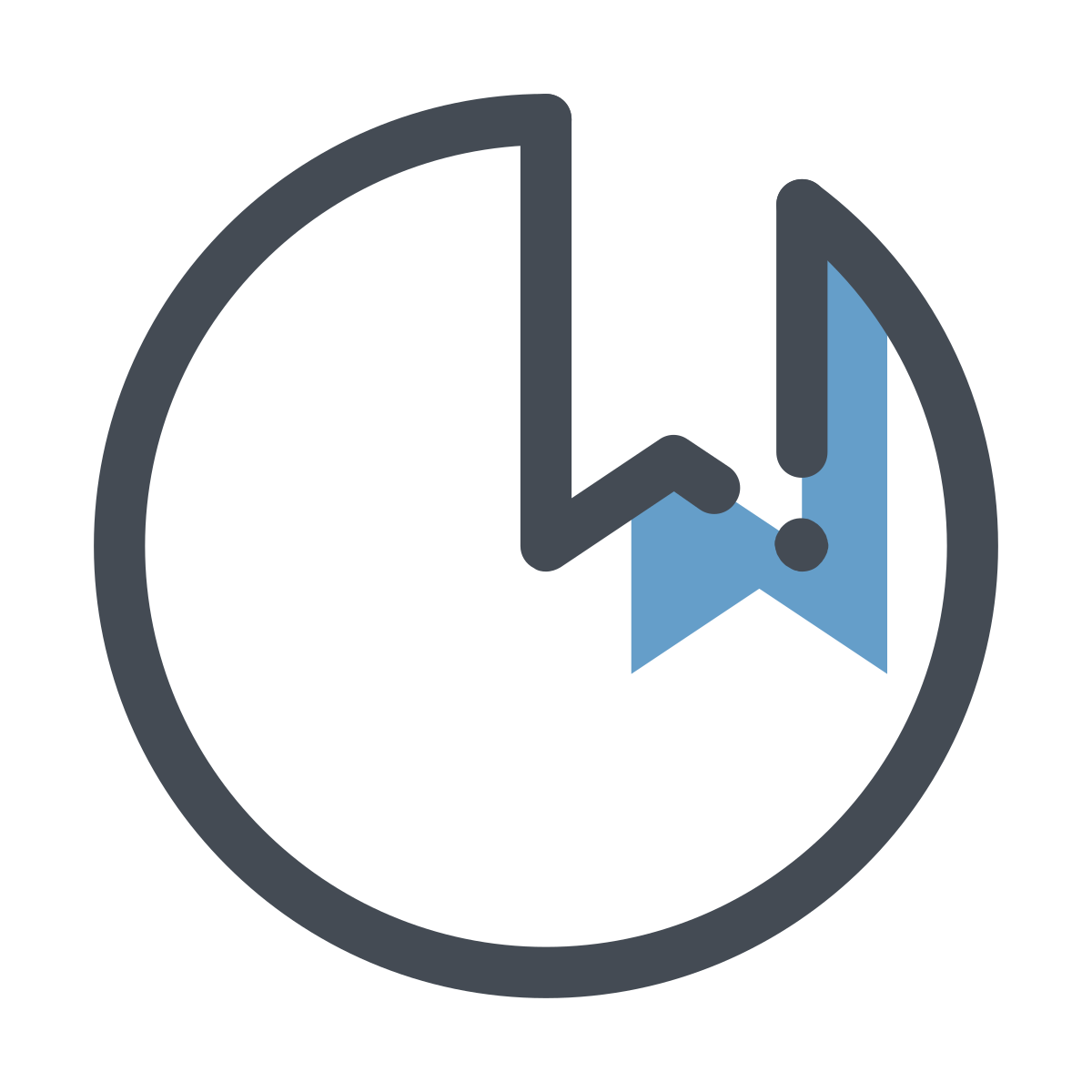 pastel color style bookmark ribbon icon
