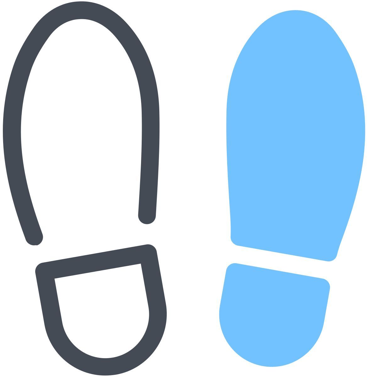 pastel color style boot print icon