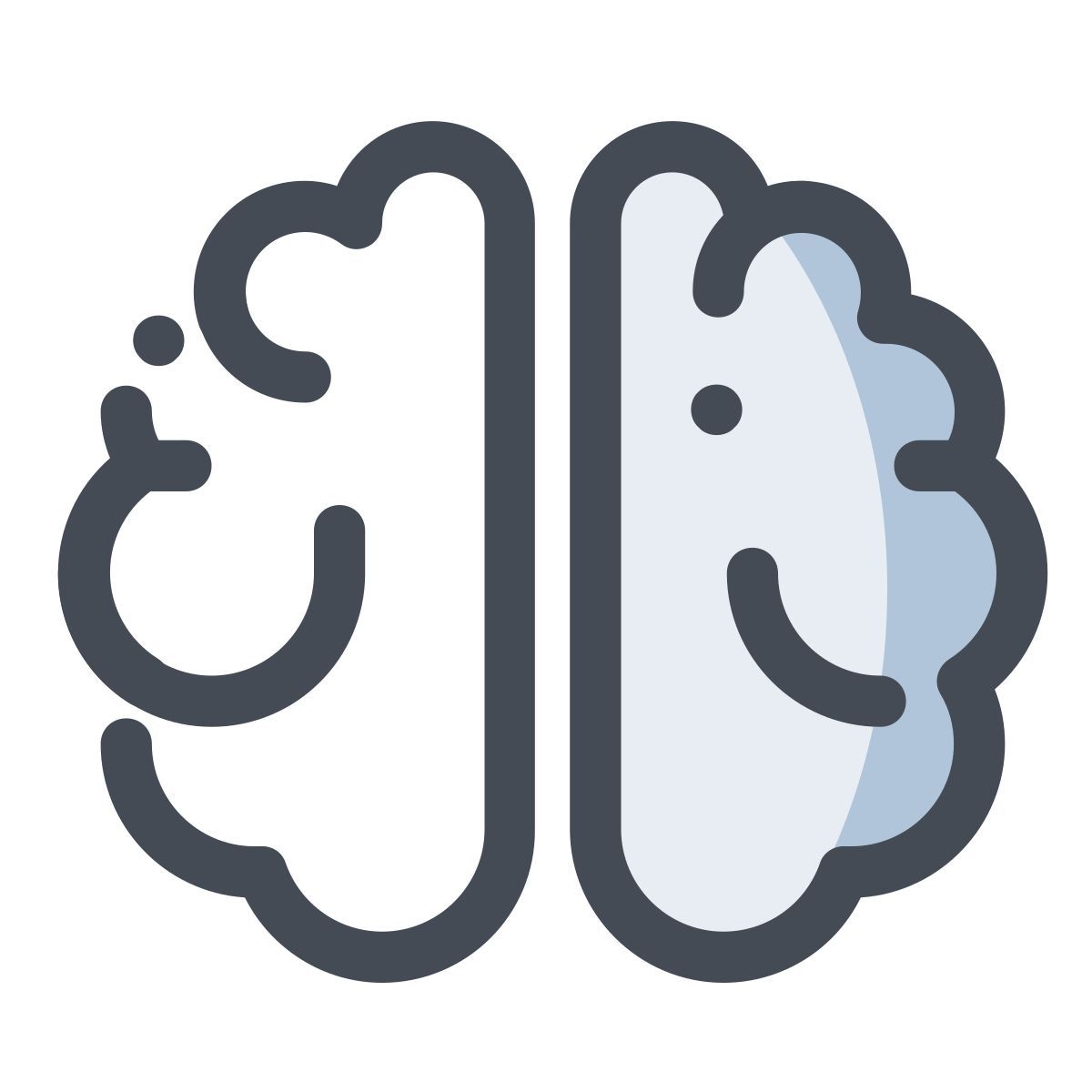 pastel color style brain icon