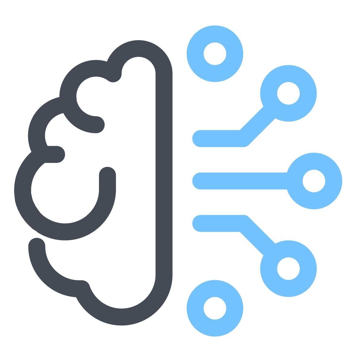 pastel color style brain icon