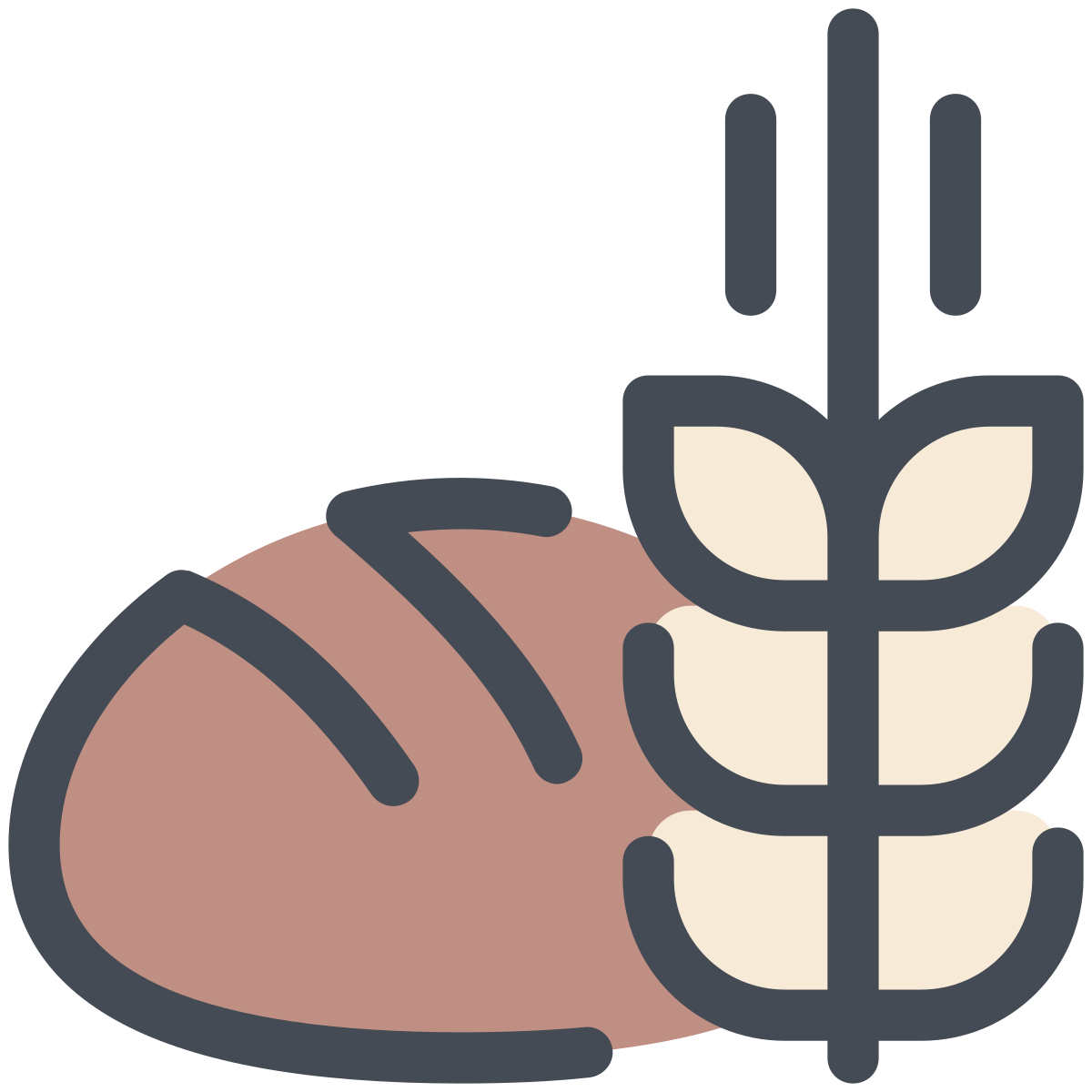 pastel color style bread and rye  v1 icon