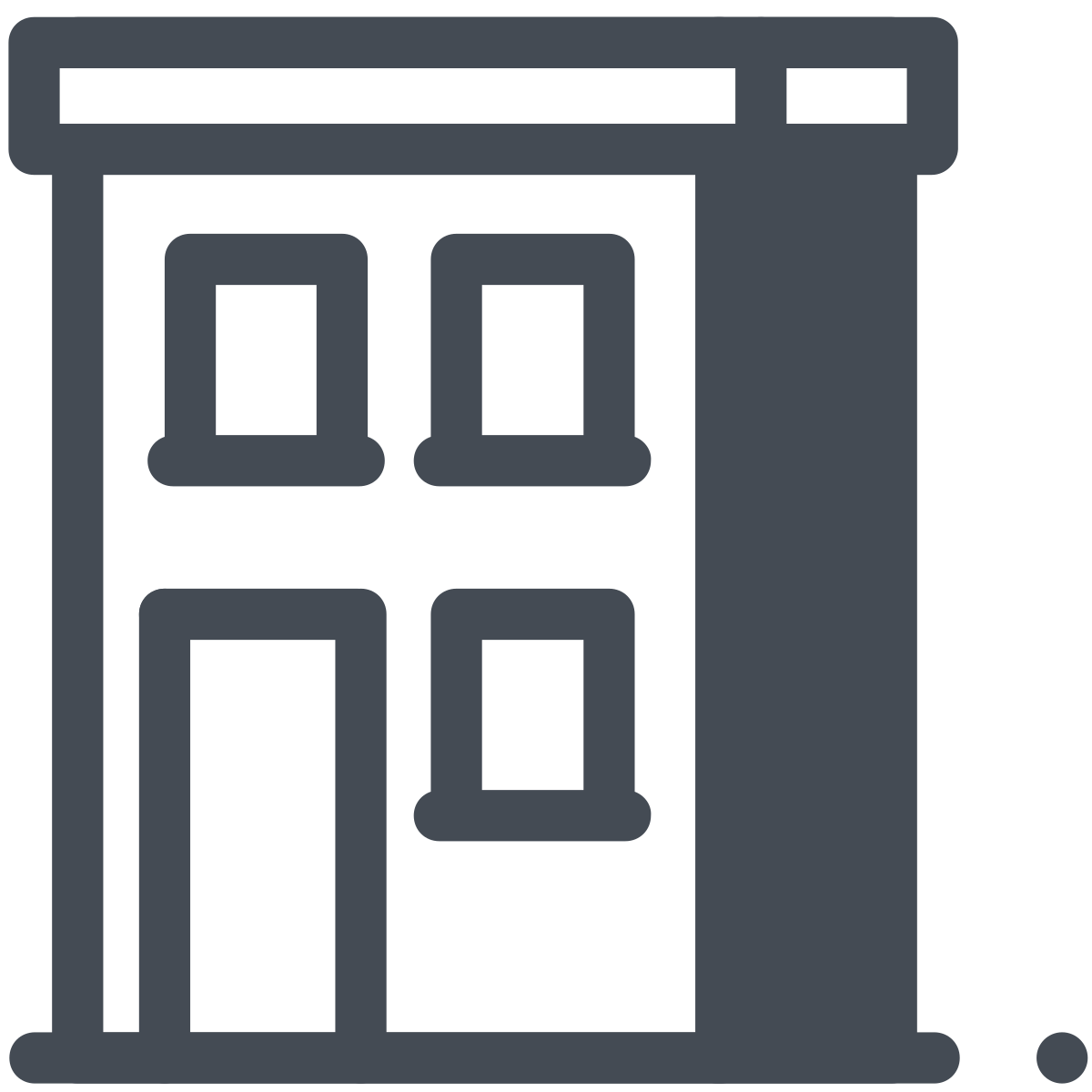 pastel color style building icon