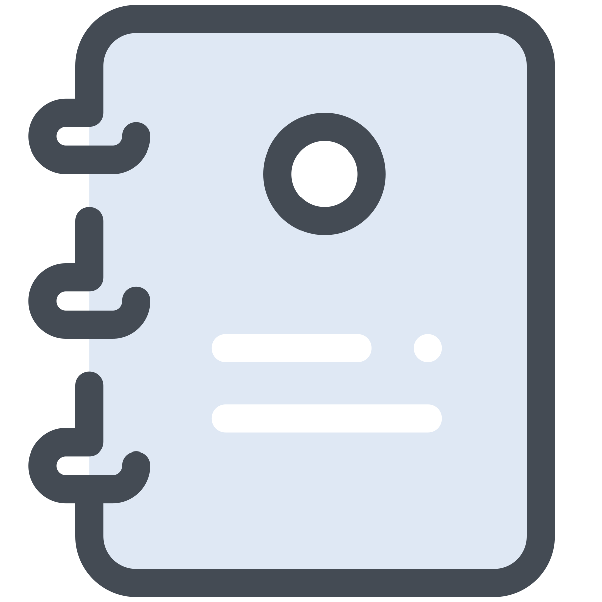 pastel color style business contact  v2 icon