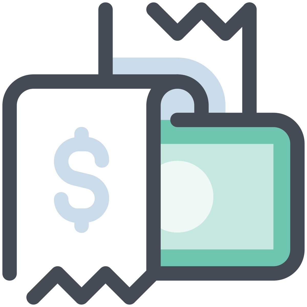 pastel color style buy for cash icon