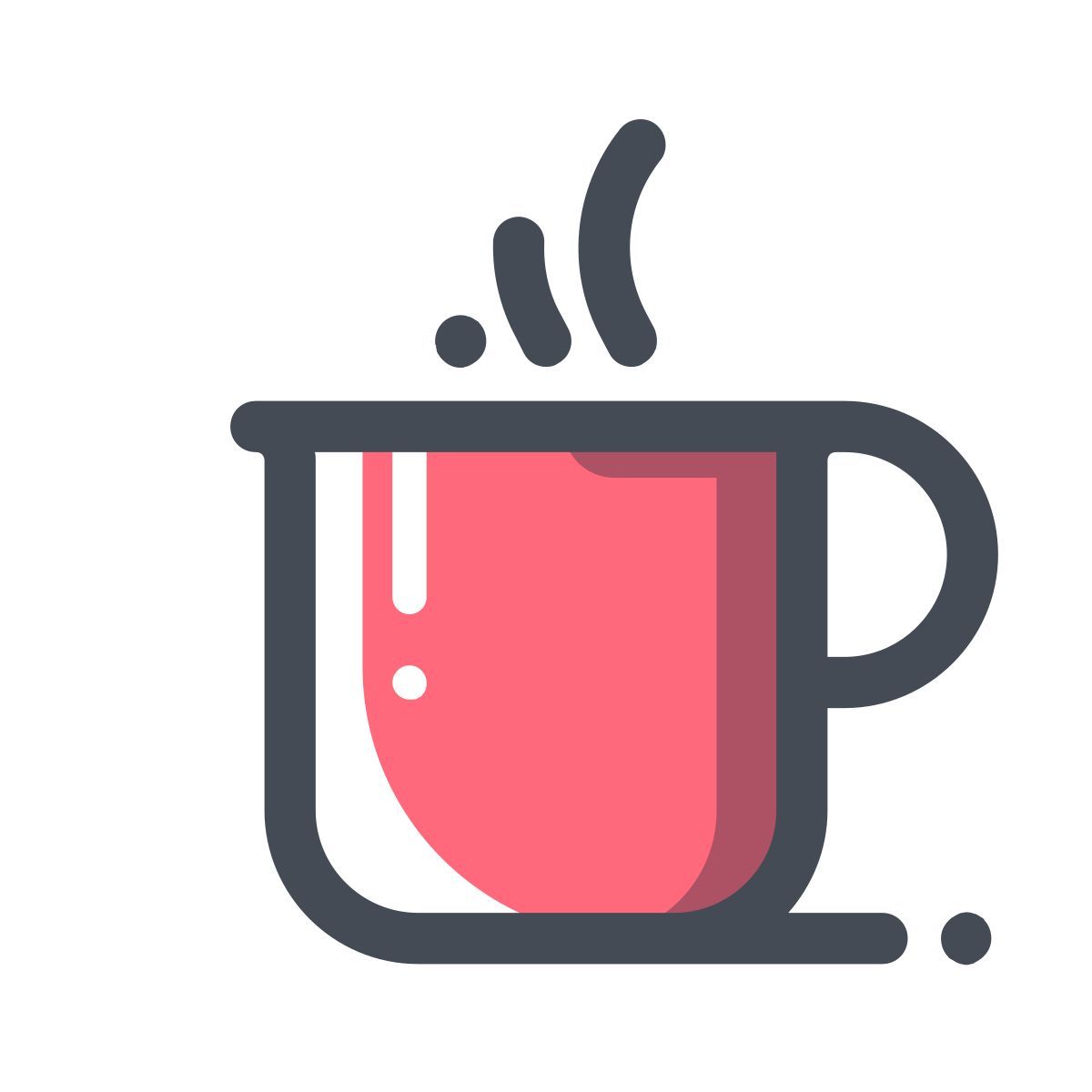 pastel color style café icon