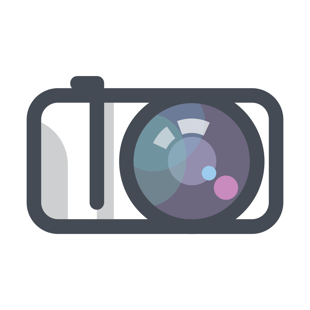 pastel color style camera icon