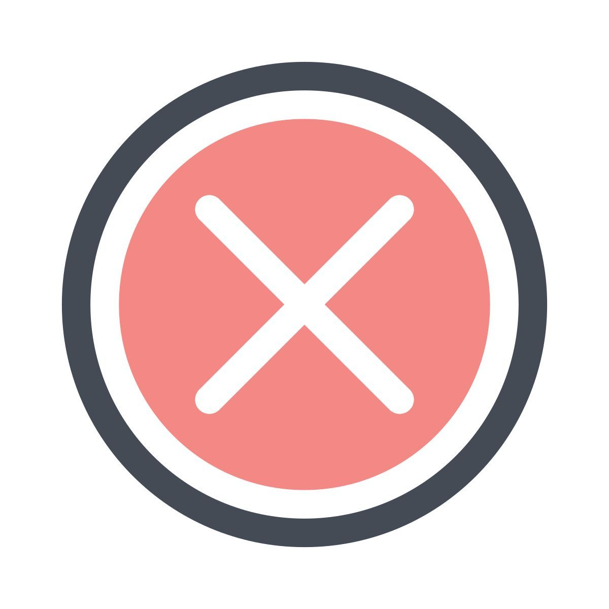 pastel color style stornieren icon