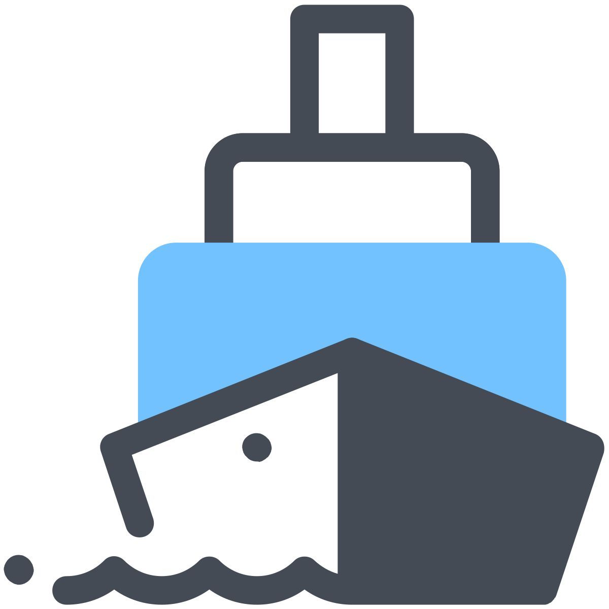 pastel color style frachtschiff icon