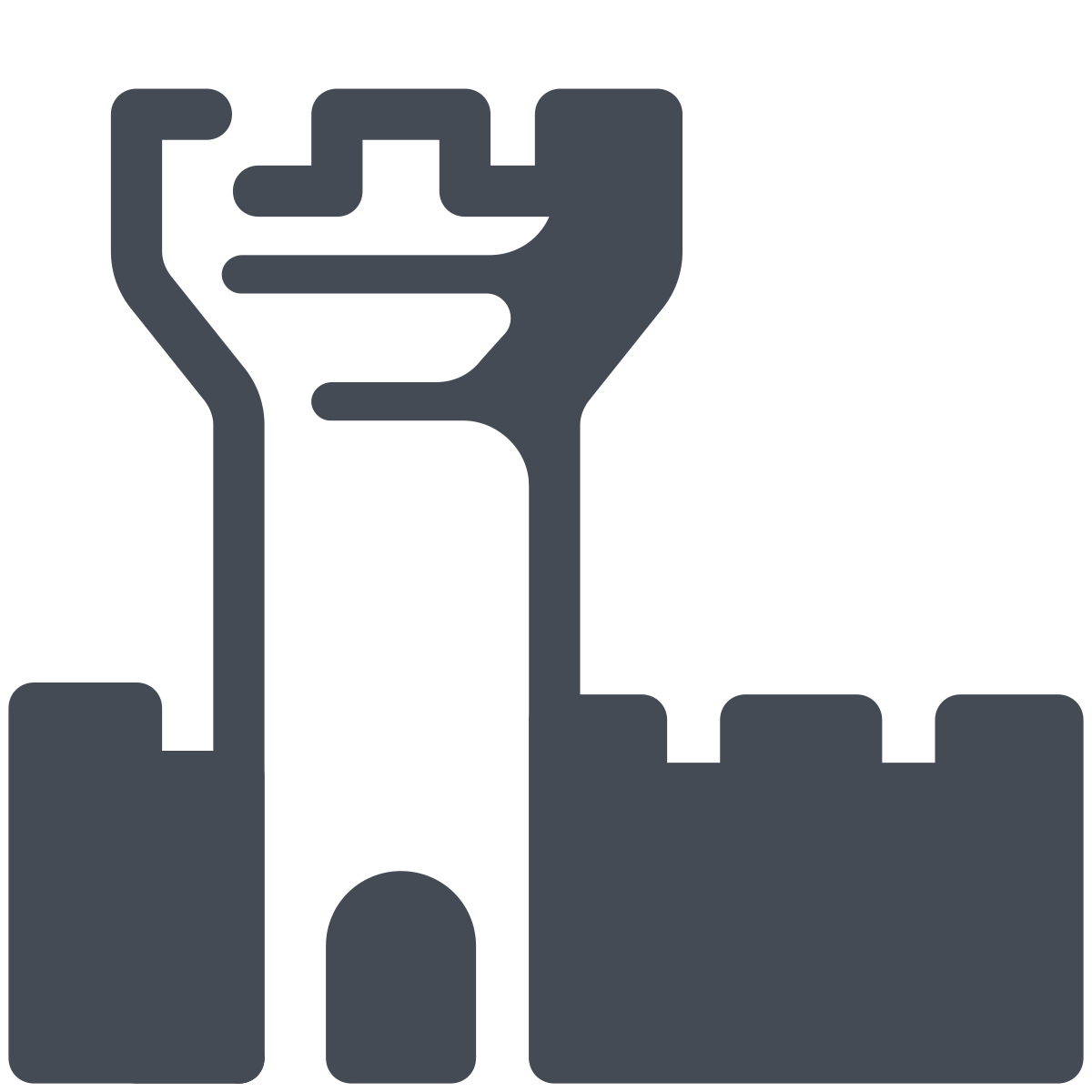 pastel color style castle icon