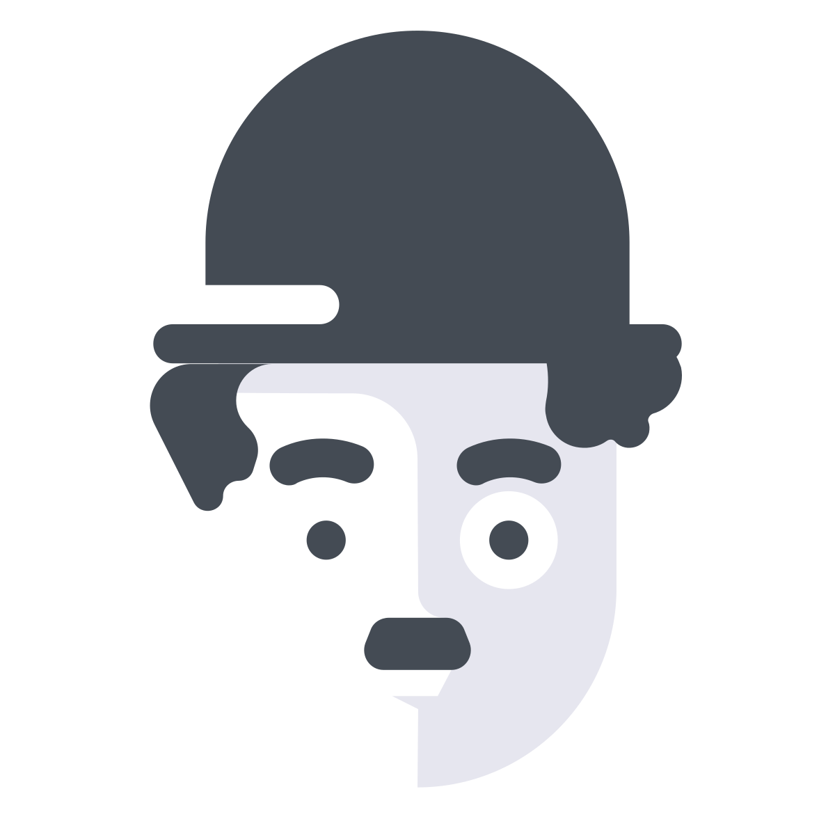 pastel color style charlie chaplin  v2 icon
