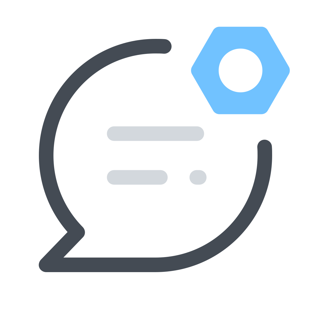 pastel color style chat settings icon