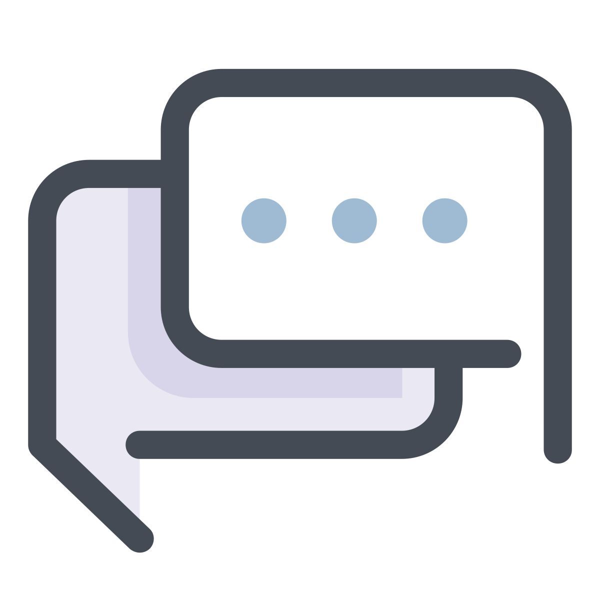 pastel color style chat icon