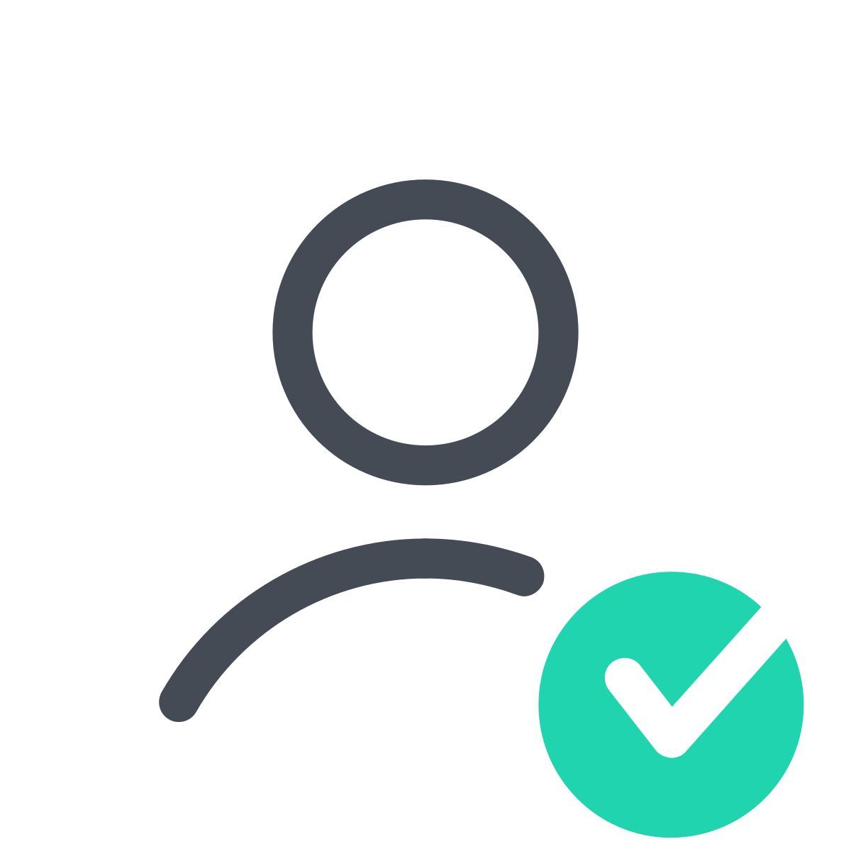 pastel color style check male  v2 icon