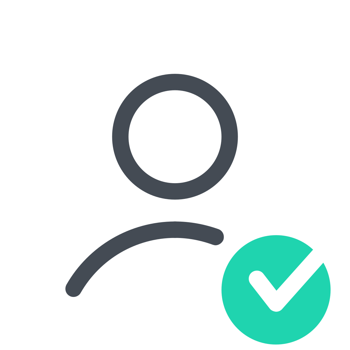pastel color style check male  v2 icon