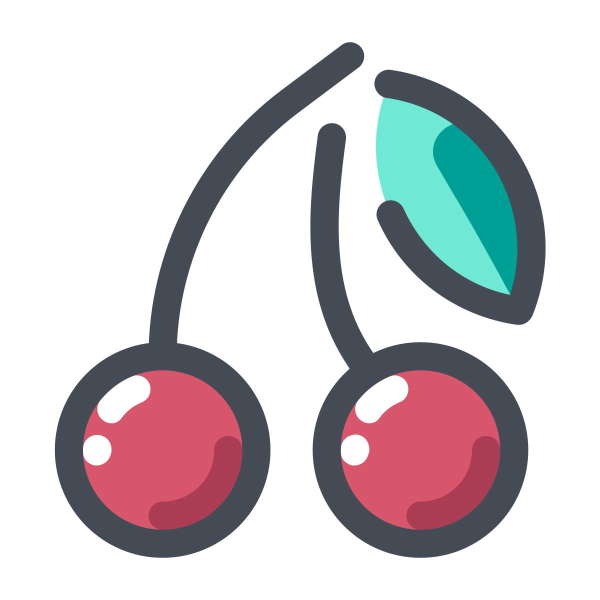 pastel color style cherry  v2 icon