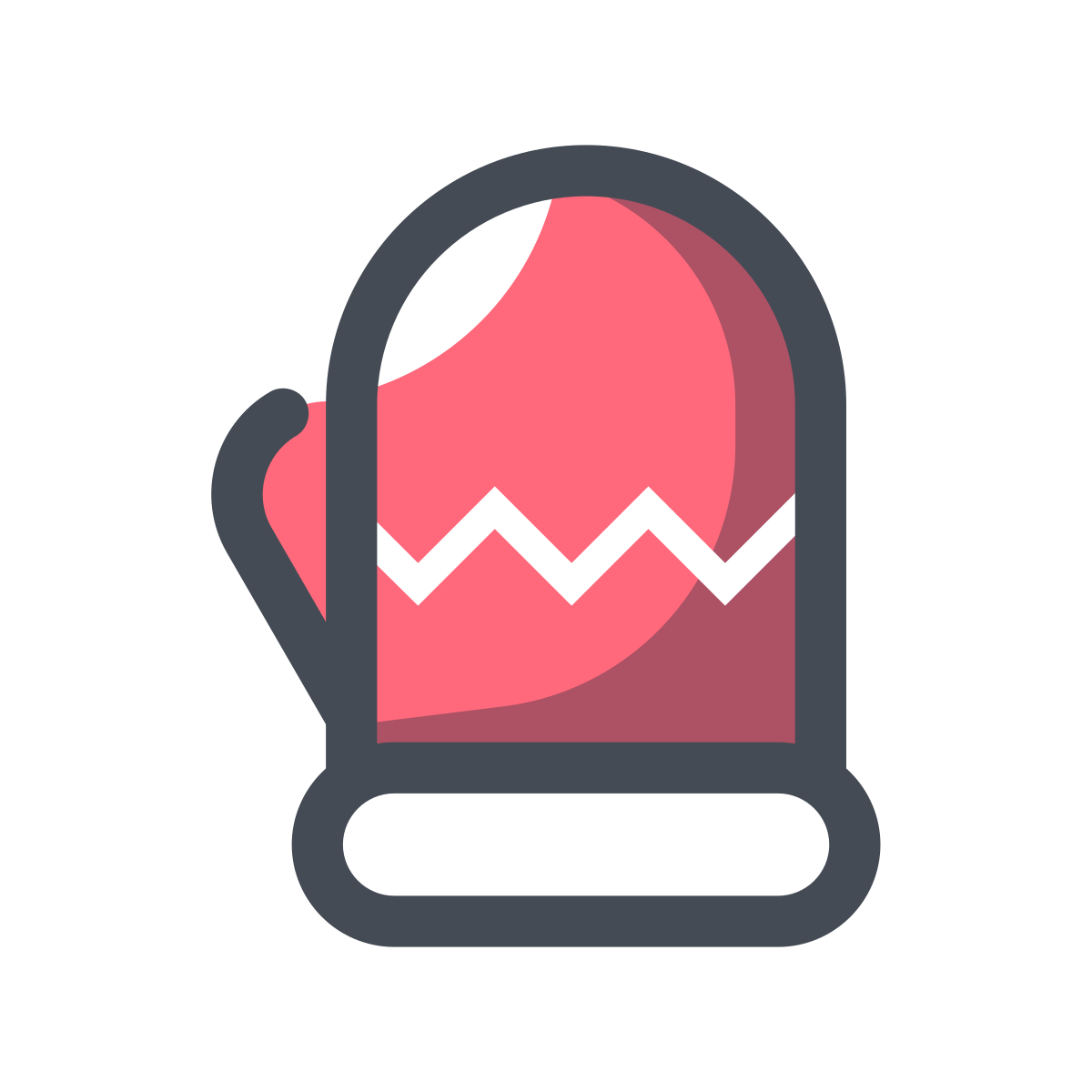pastel color style christmas mitten icon