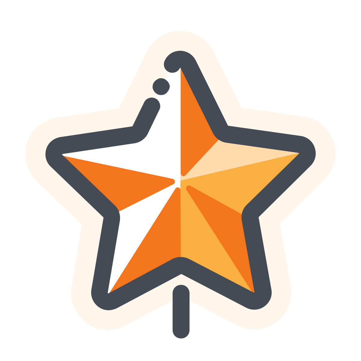 pastel color style christmas star icon