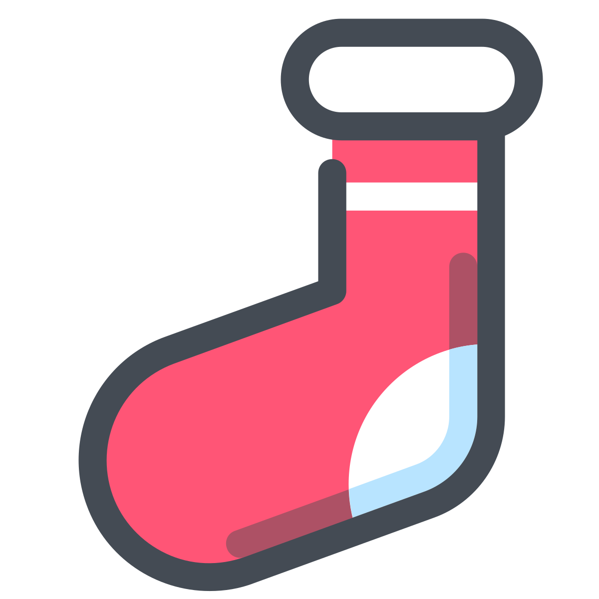 pastel color style christmas stocking  v3 icon