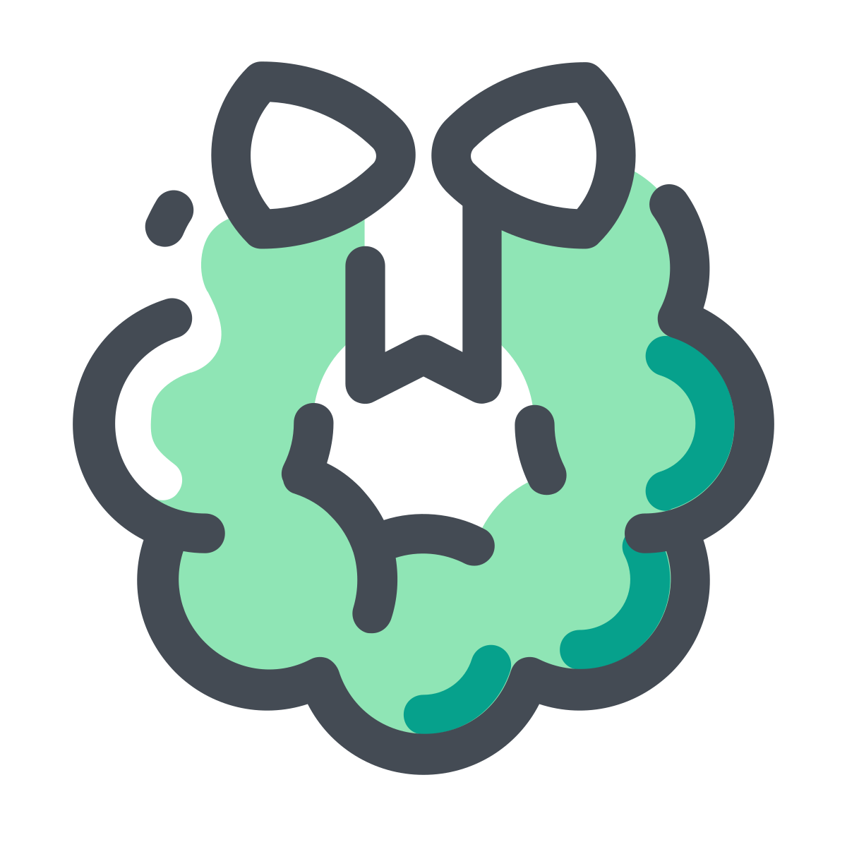 pastel color style christmas wreath  v3 icon
