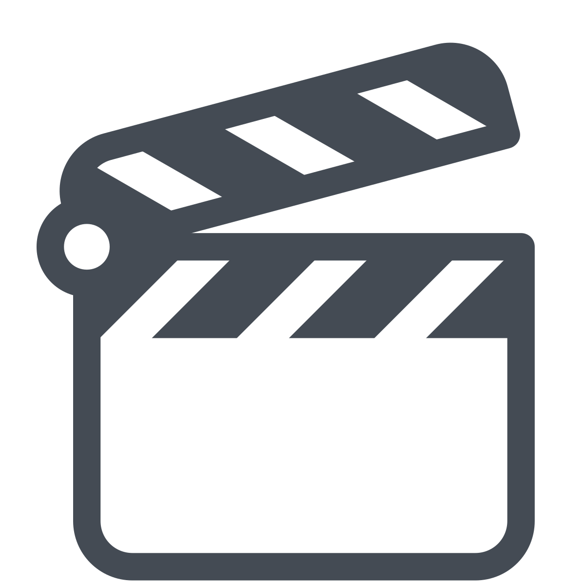 pastel color style clapperboard  v1 icon