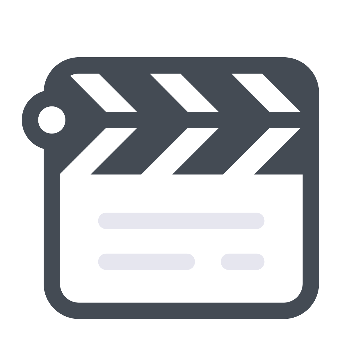 pastel color style clapperboard  v2 icon