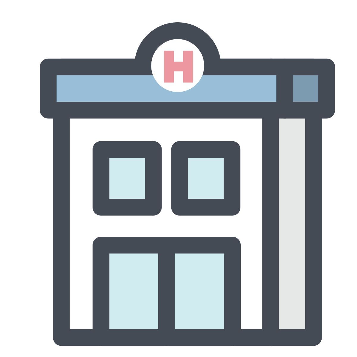 pastel color style 진료소 icon