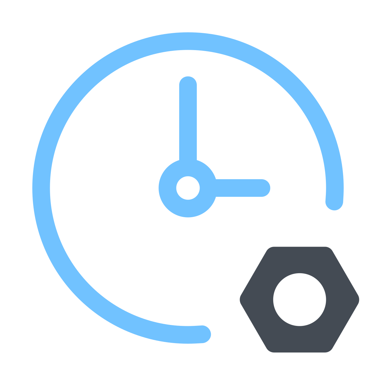 pastel color style clock settings icon