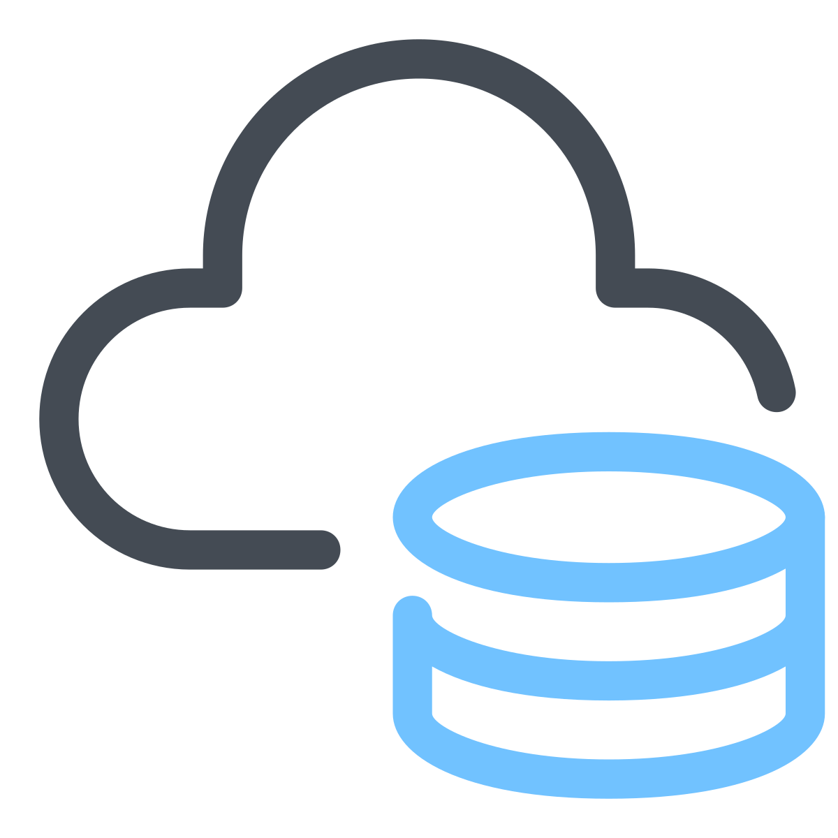 pastel color style cloud storage icon
