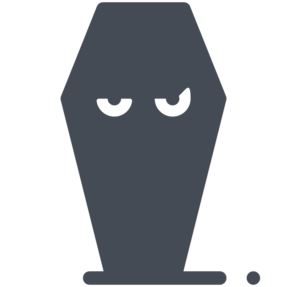 pastel color style coffin face icon