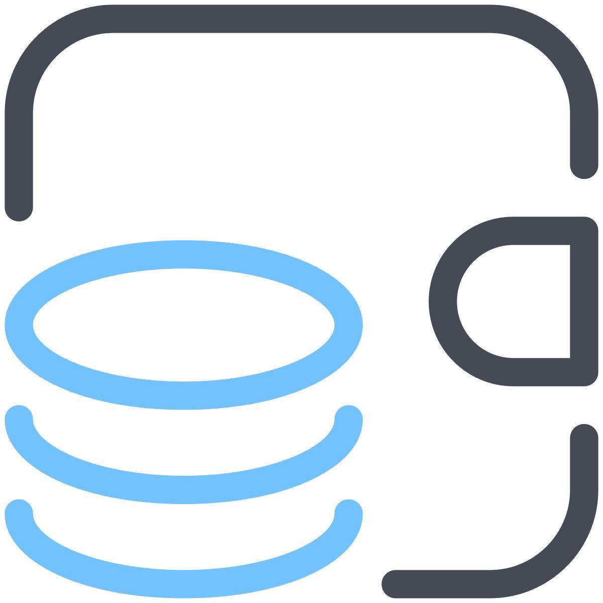 pastel color style portafoglio di monete icon