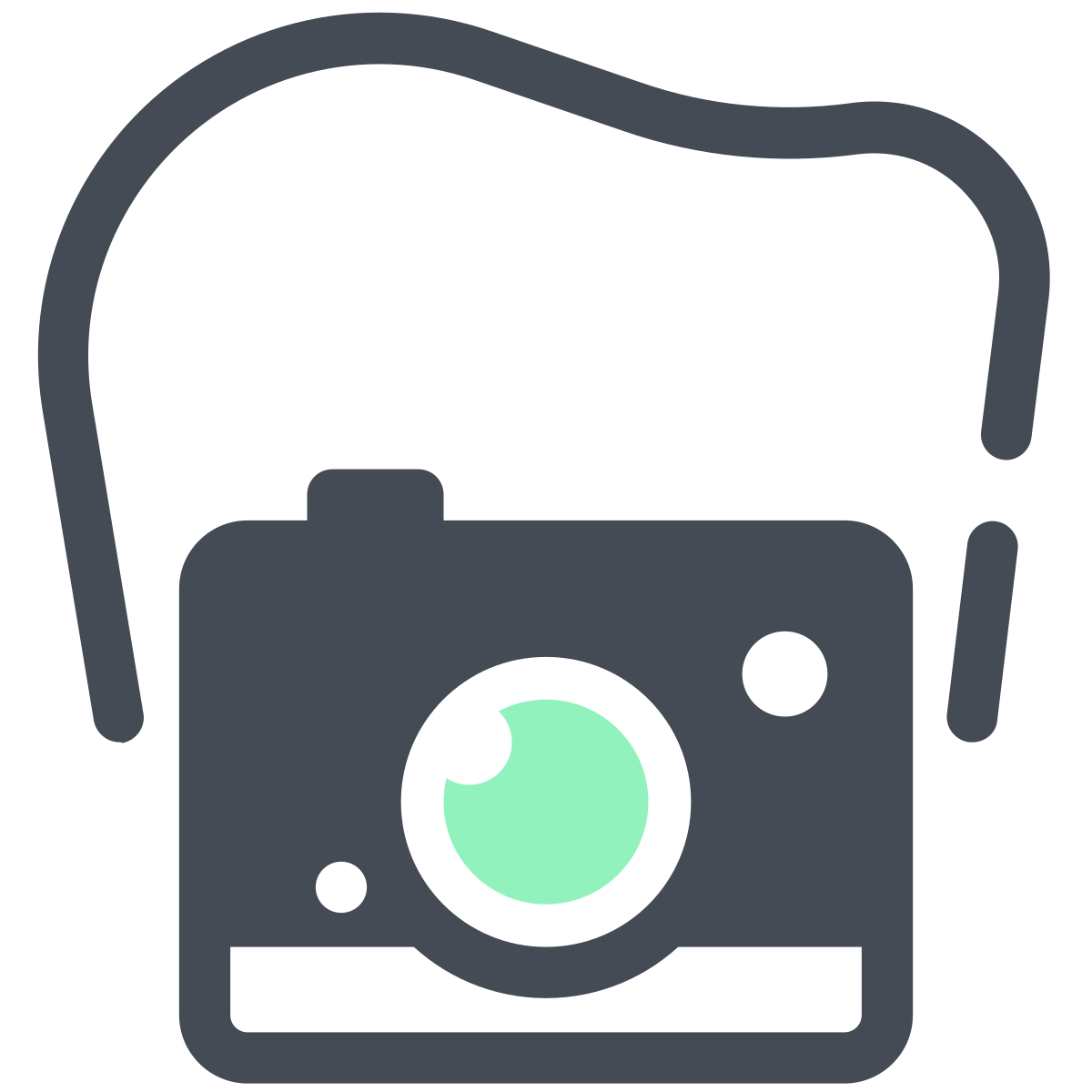 pastel color style compact camera icon