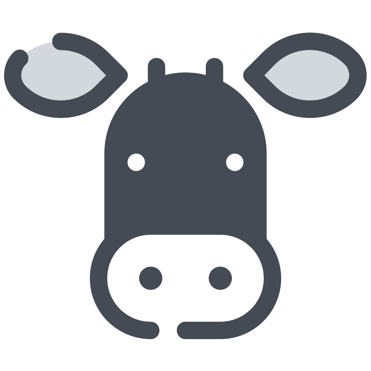 pastel color style cow icon