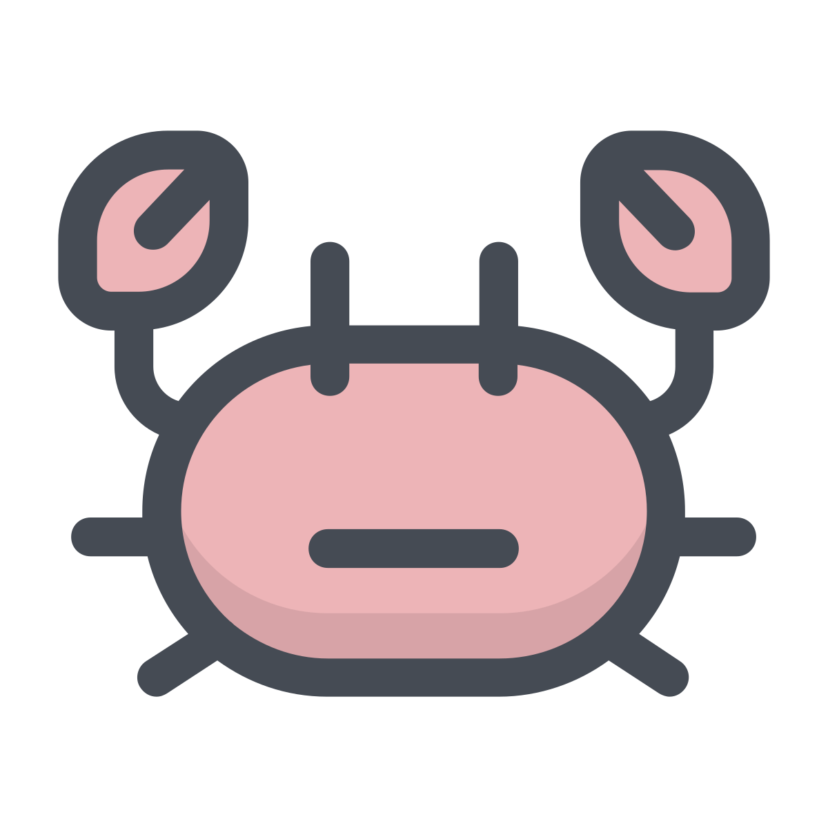 pastel color style crab icon
