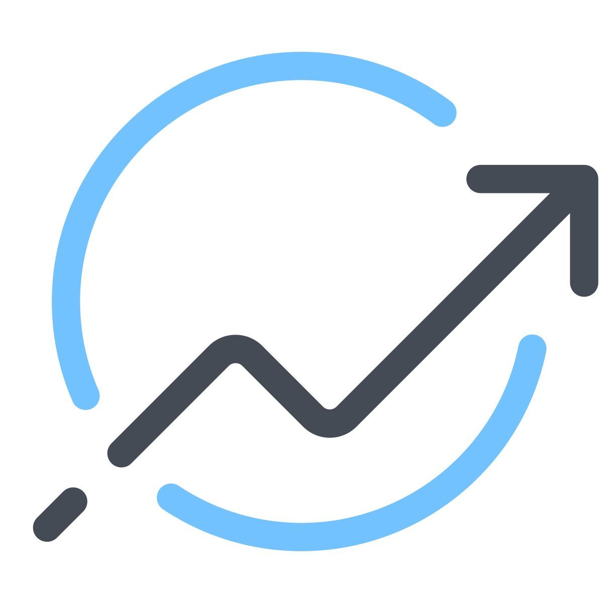 pastel color style croissance monétaire icon