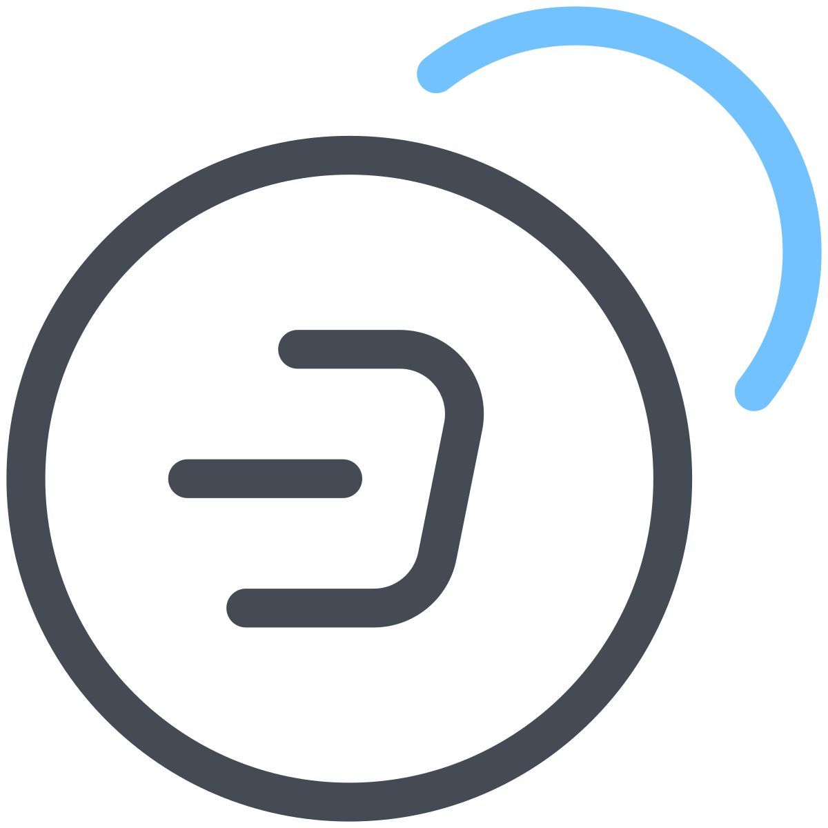 pastel color style bindestrich icon