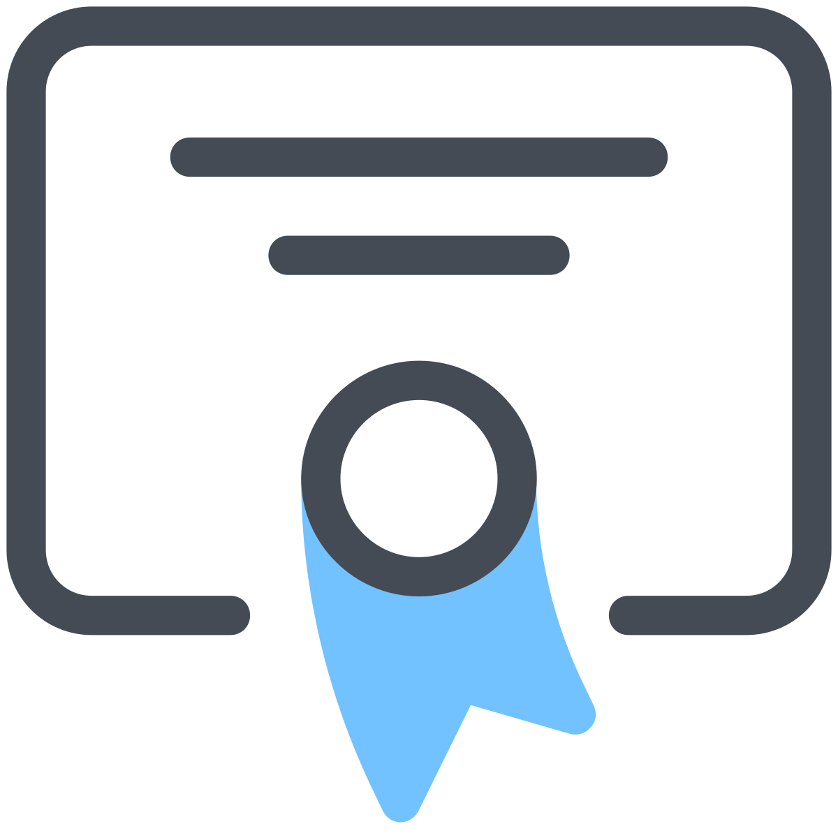 pastel color style diploma icon