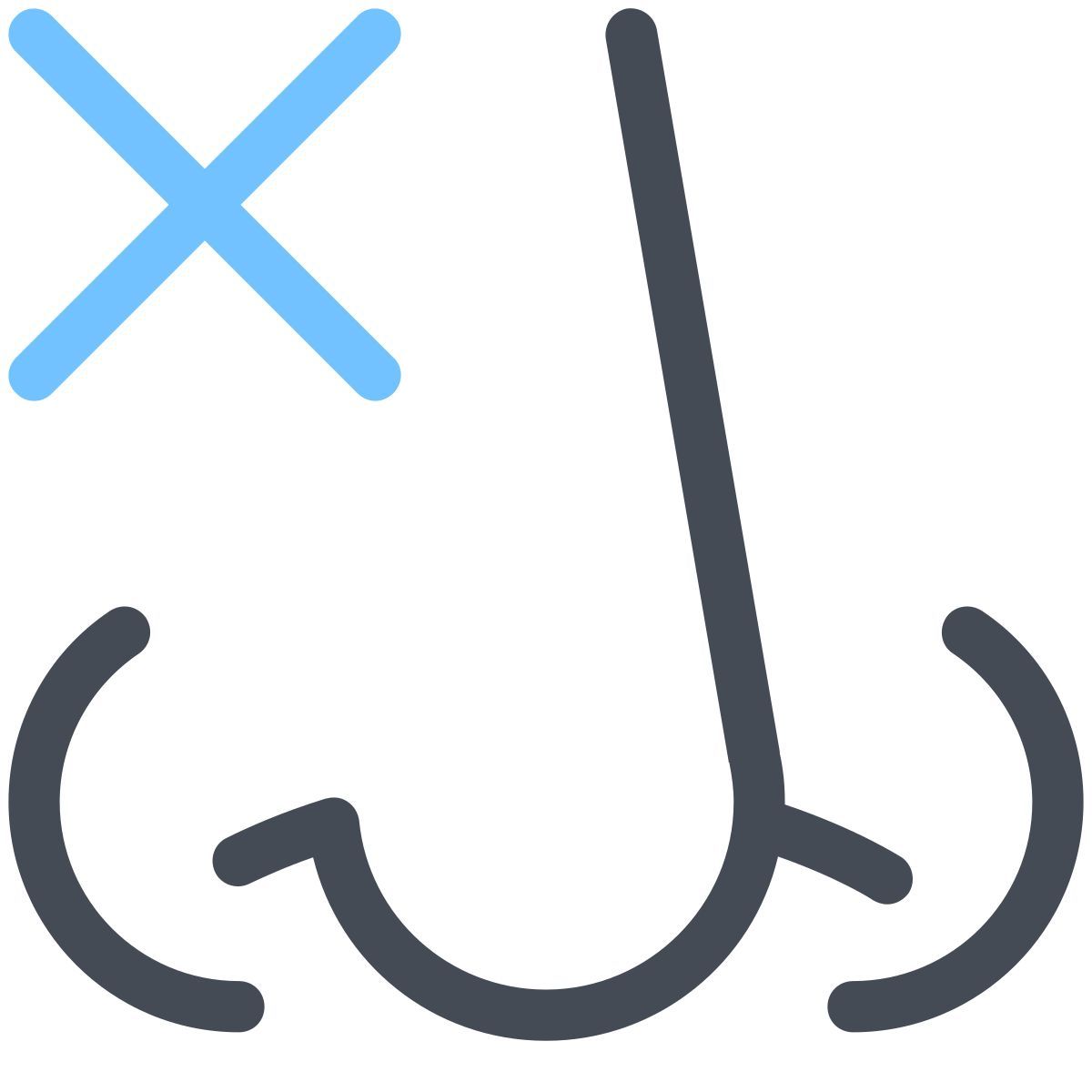 pastel color style no tocarse la nariz icon