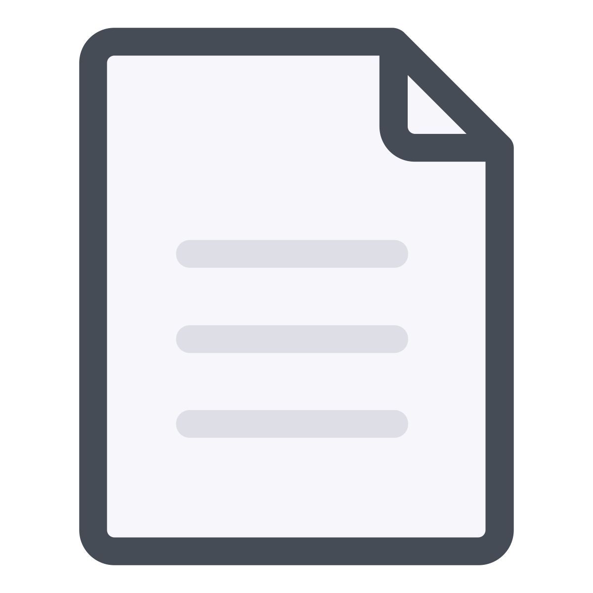 pastel color style documento icon