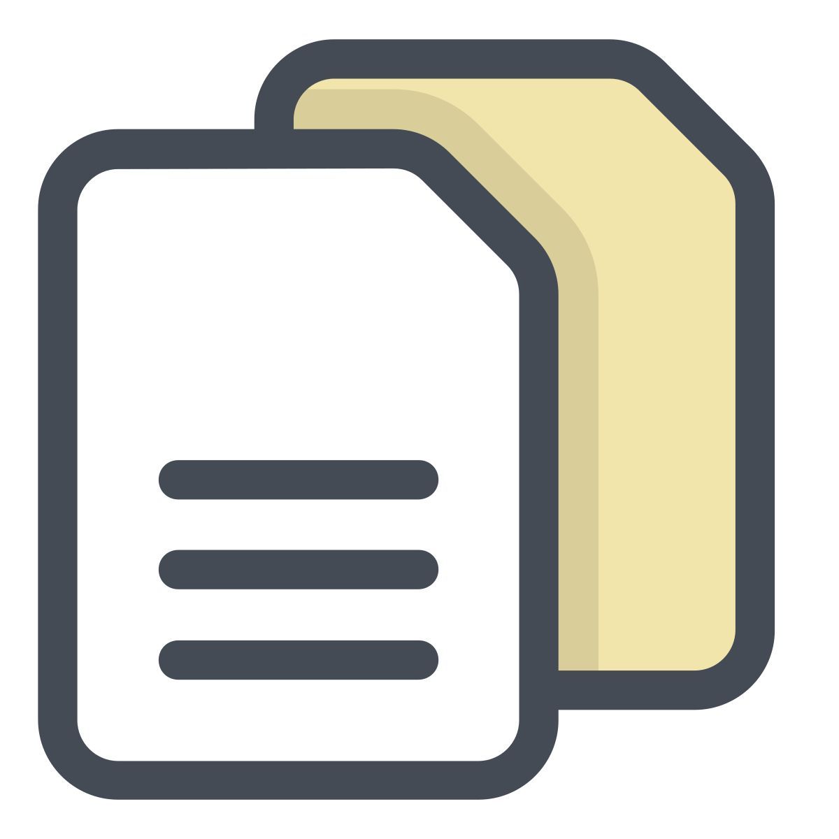 pastel color style documents icon