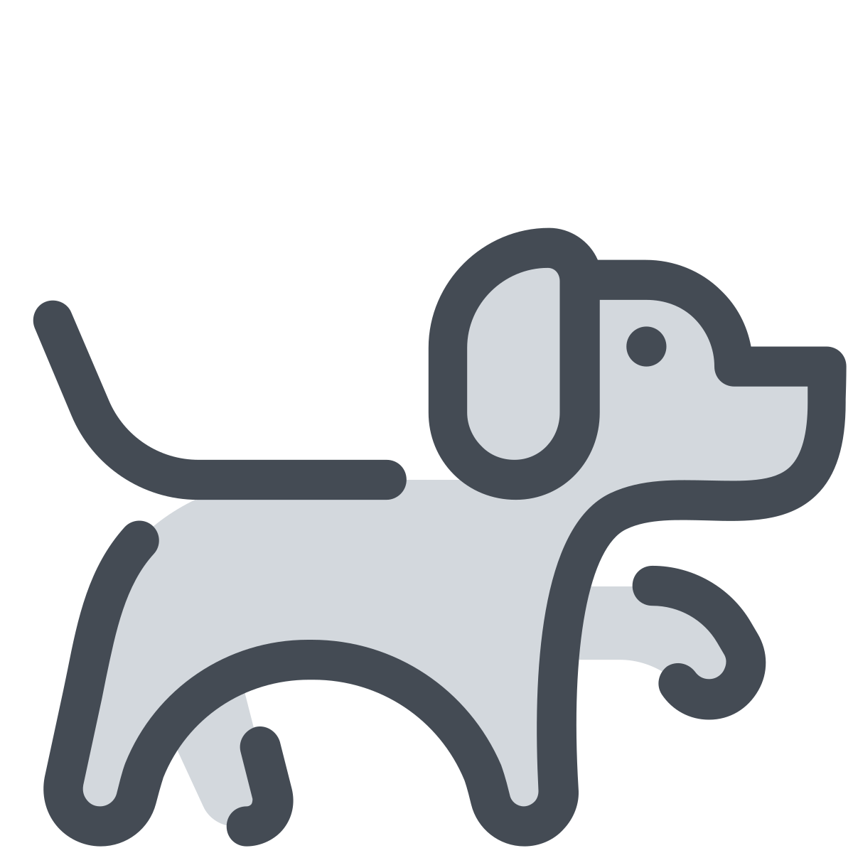 pastel color style dog icon