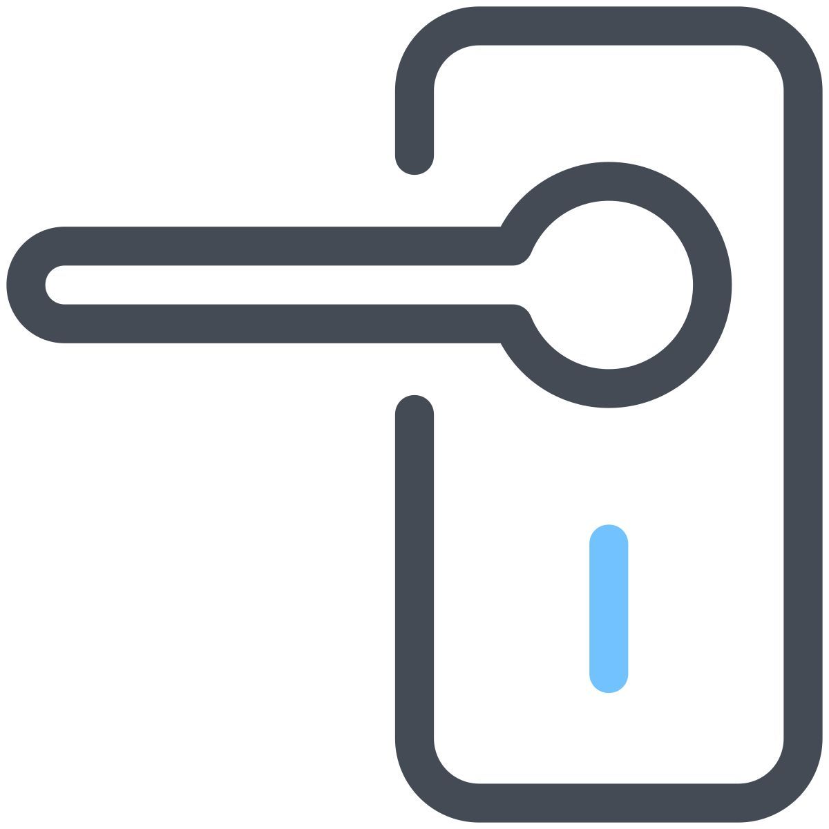 pastel color style door handle icon