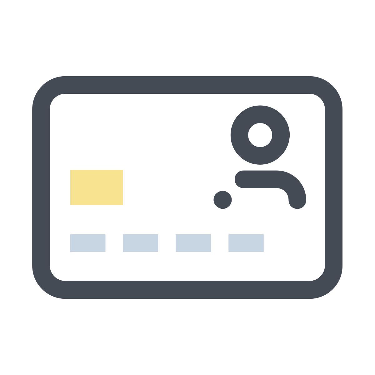 pastel color style carta d'identità elettronica icon