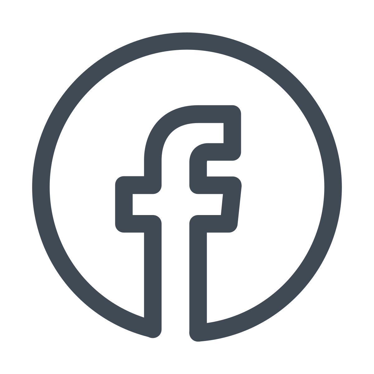 pastel color style facebook circled icon