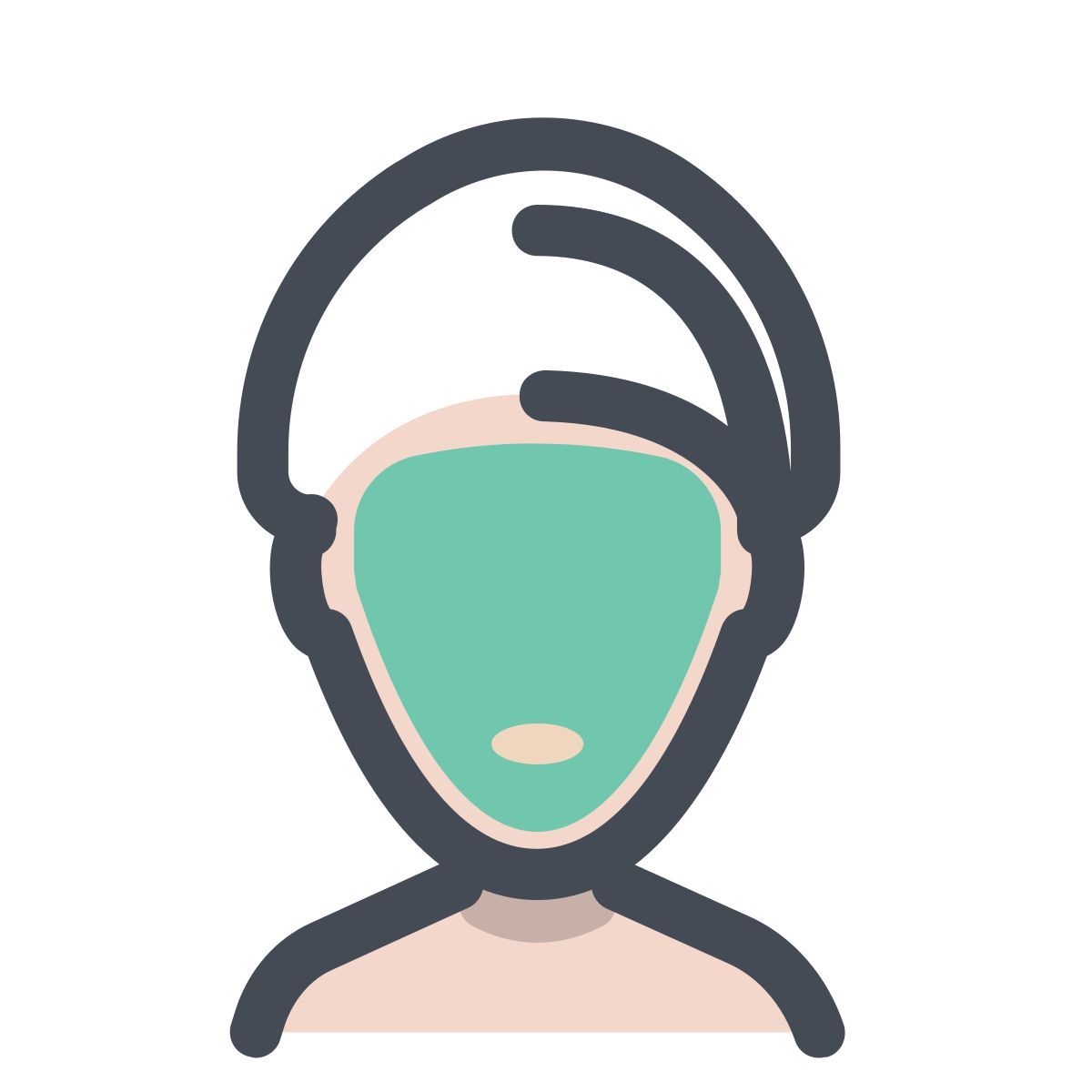 pastel color style masque facial icon